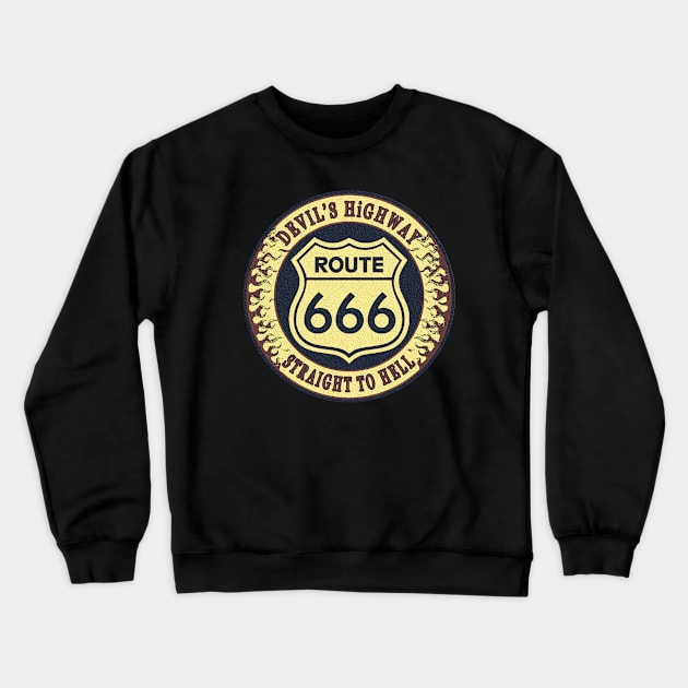 Route 666 Vintage Crewneck Sweatshirt by CosmicAngerDesign